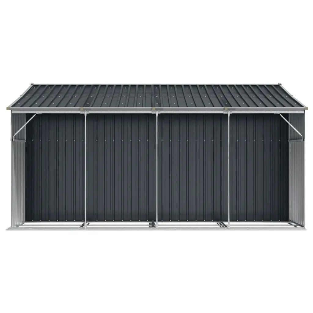 Garden Shed Anthracite 277x365.5x179cm Galvanised Steel Outdoor Storage Tool