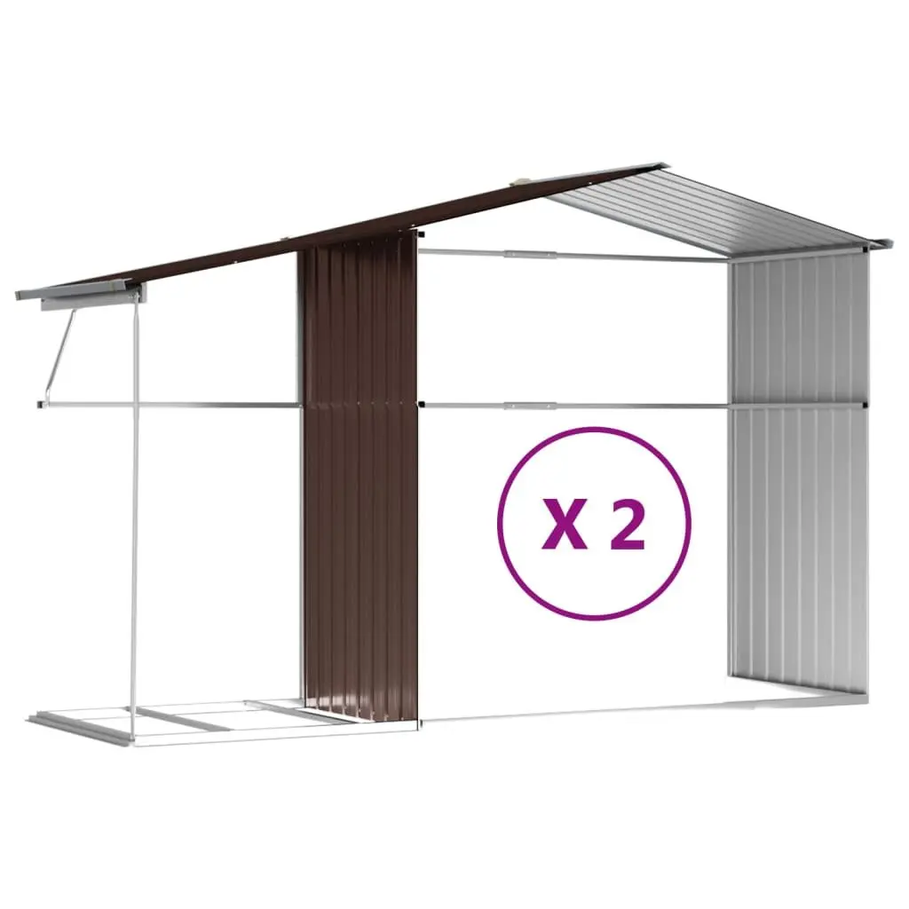 Brown Garden Shed 277x279x179cm