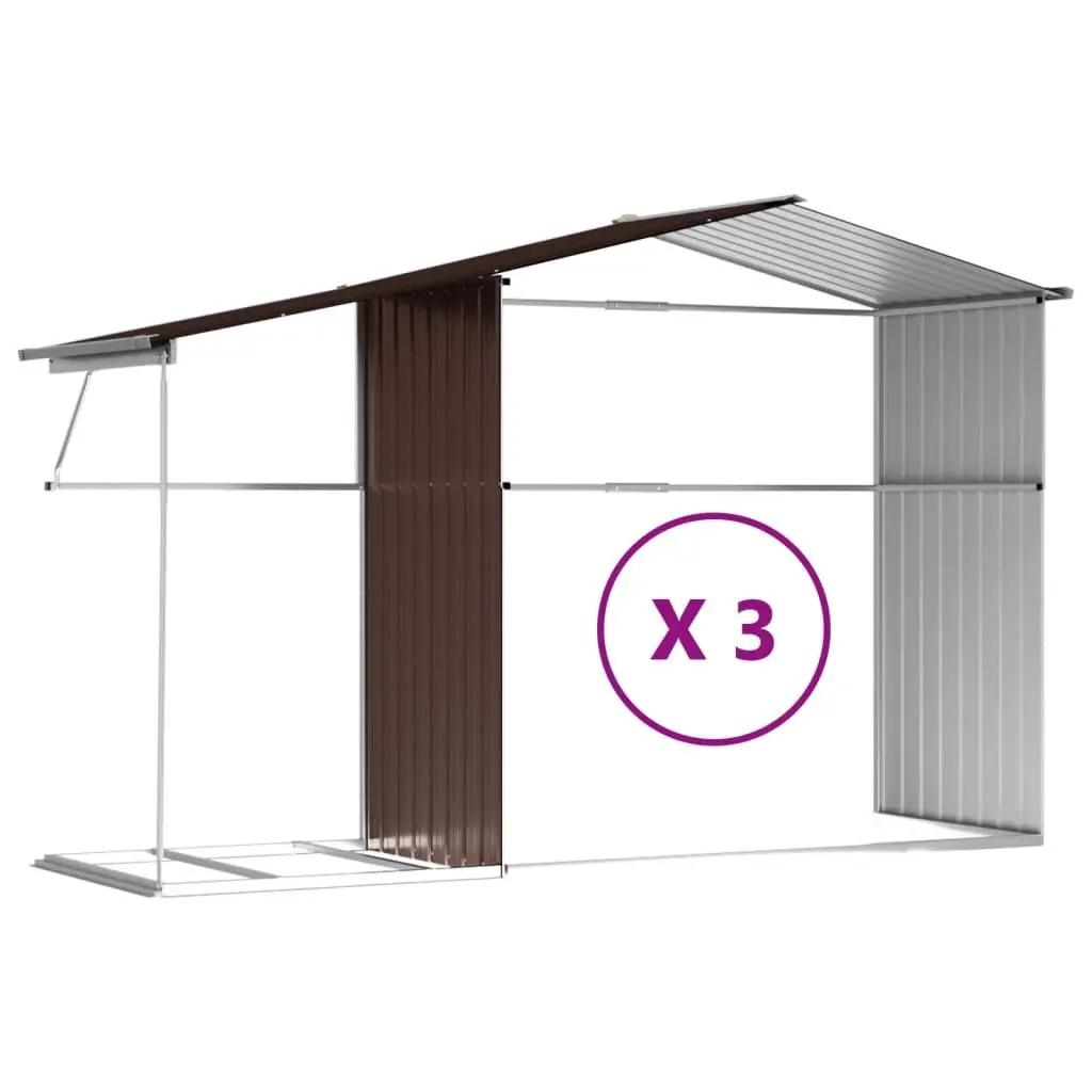 Garden Shed for Firewood and Tools 277x365.5x179 cm