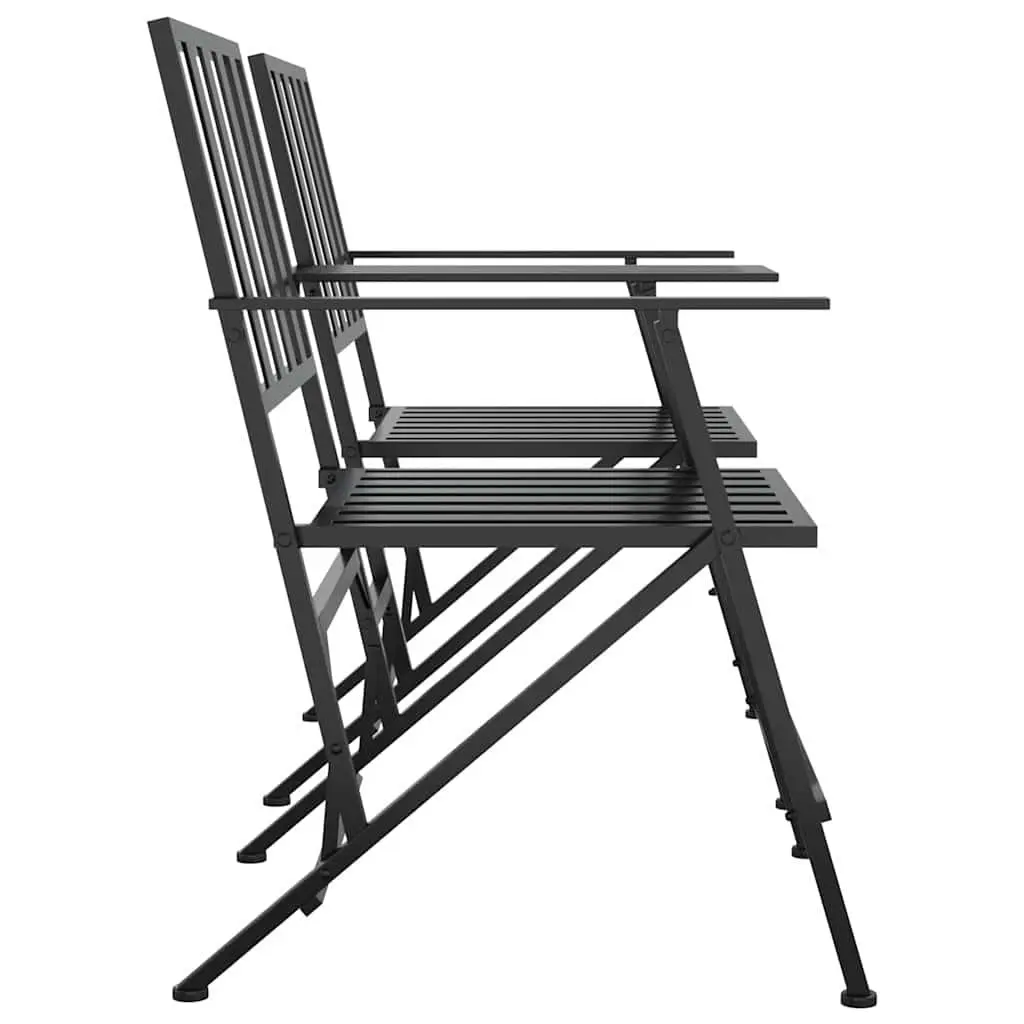 Folding Garden Bench with Middle Table 137cm Outdoor Seating for 2