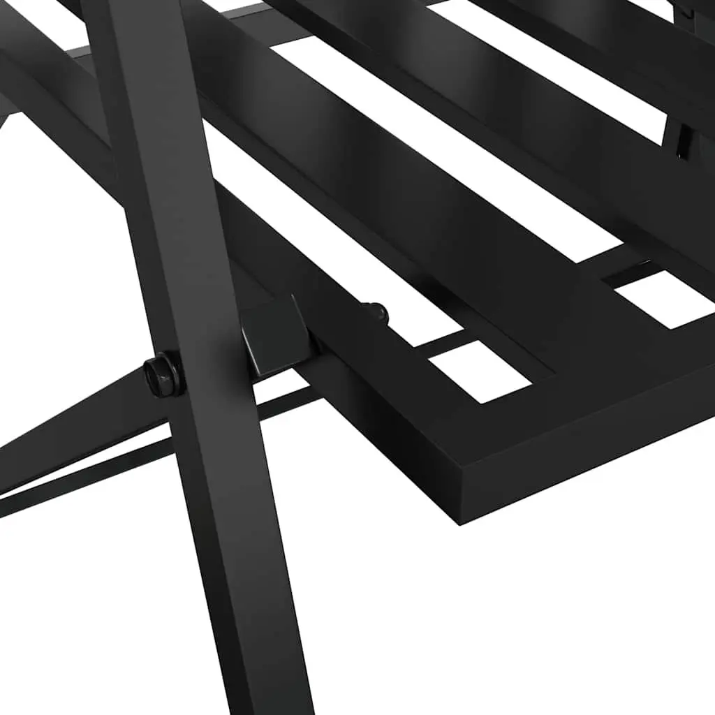 Folding Garden Bench with Middle Table 137cm Outdoor Seating for 2