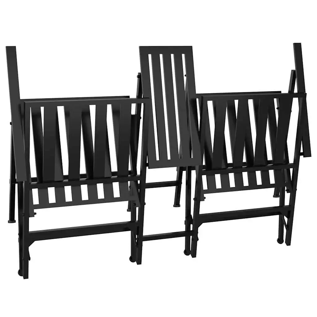 Folding Garden Bench with Middle Table 137cm Outdoor Seating for 2