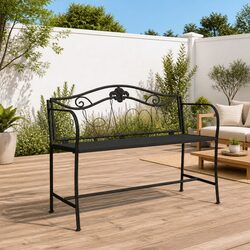 Your New Black Metal Garden Bench Awaits You
