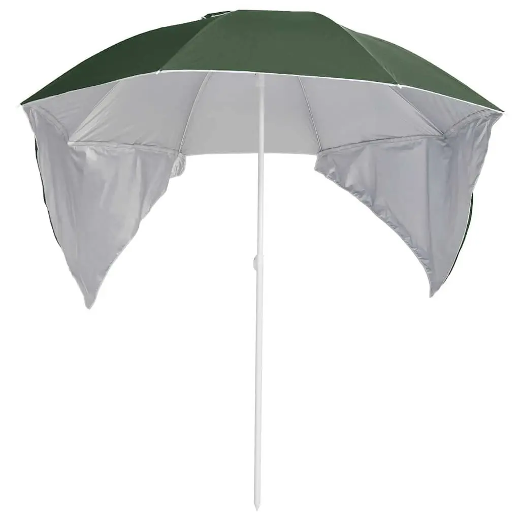 Beach Parasol with Detachable Side Walls UV Protection Polyester Canopy 215cm