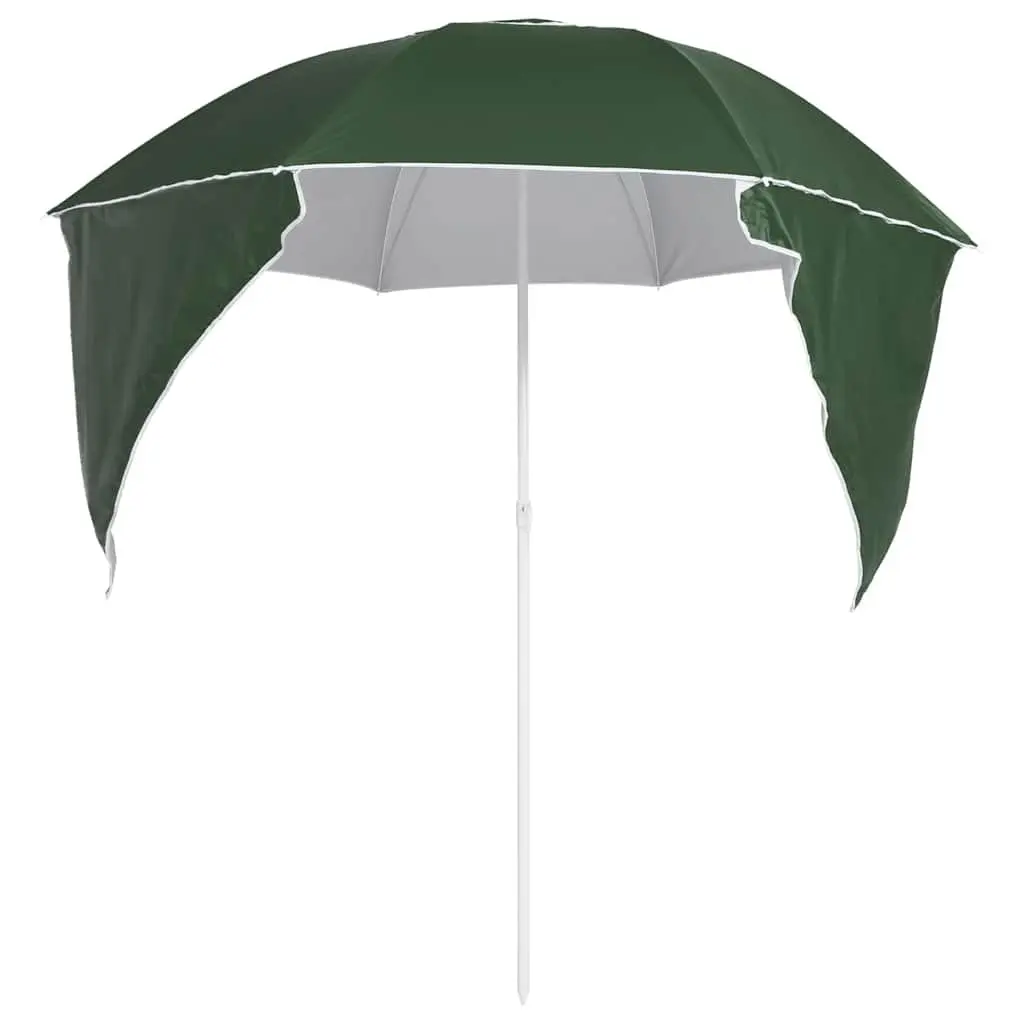 Beach Parasol with Detachable Side Walls UV Protection Polyester Canopy 215cm