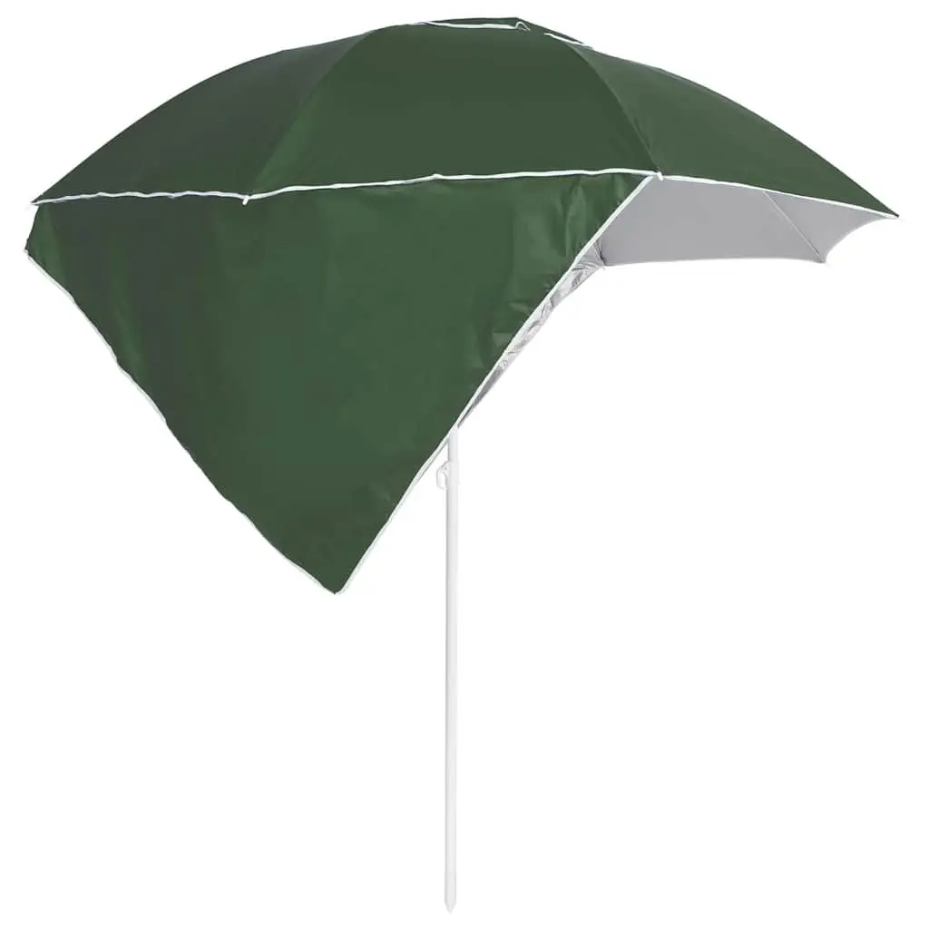 Beach Parasol with Detachable Side Walls UV Protection Polyester Canopy 215cm