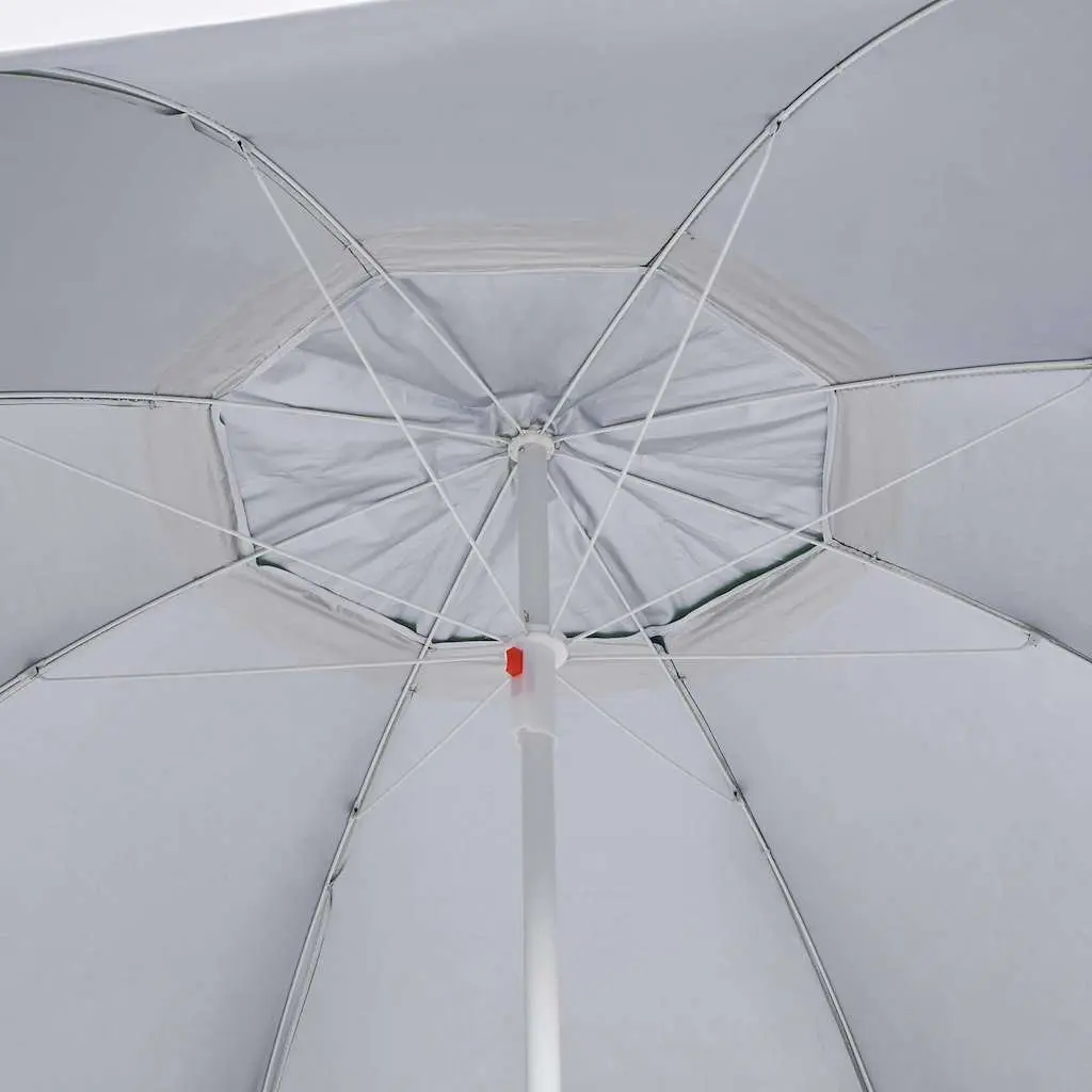 Beach Parasol with Detachable Side Walls UV Protection Polyester Canopy 215cm