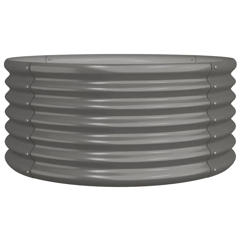 Garden Planter Galvanised Steel Outdoor Flower Pot 80 x 80 x 36 cm
