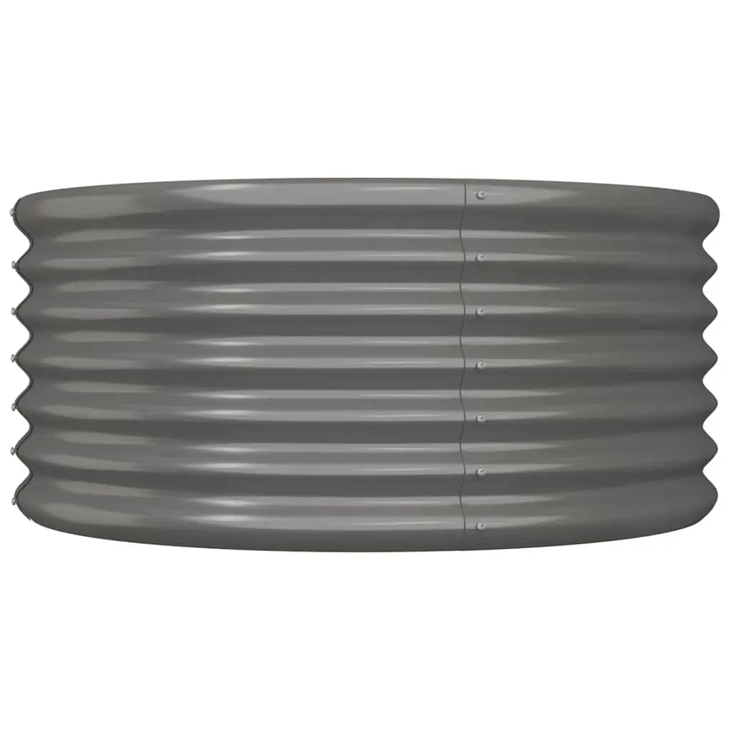 Garden Planter Galvanised Steel Outdoor Flower Pot 80 x 80 x 36 cm