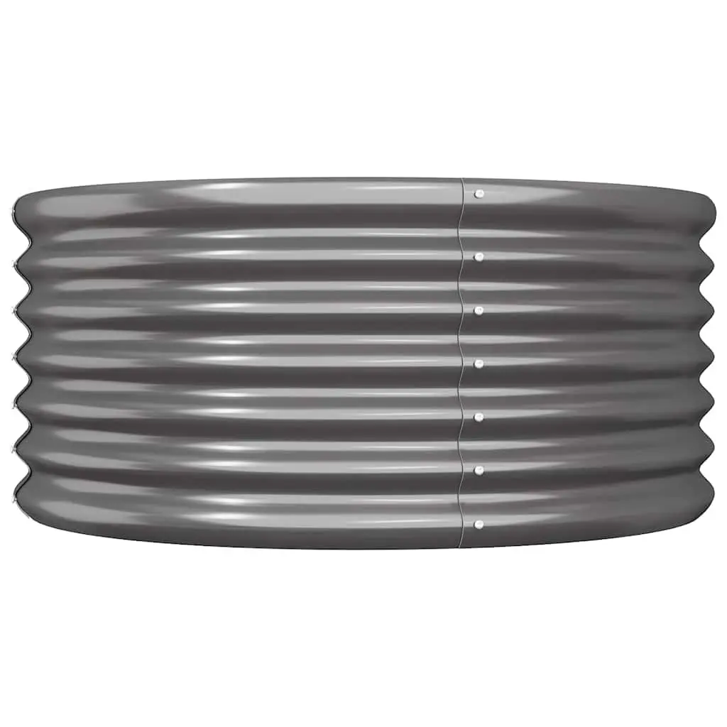 Garden Planter Galvanised Steel Outdoor Anthracite 80 x 80 x 36 cm