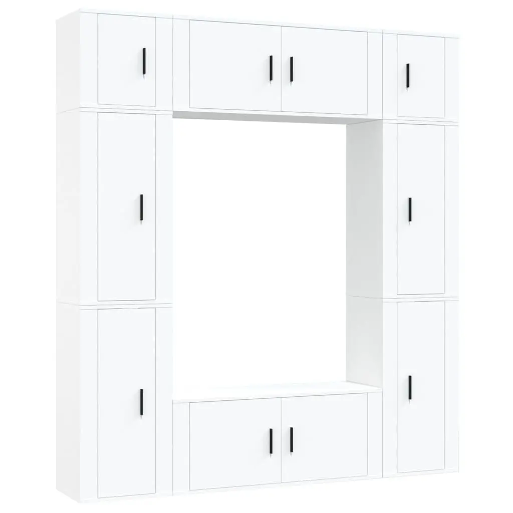8-Piece Wall-Mounted TV Cabinet Set