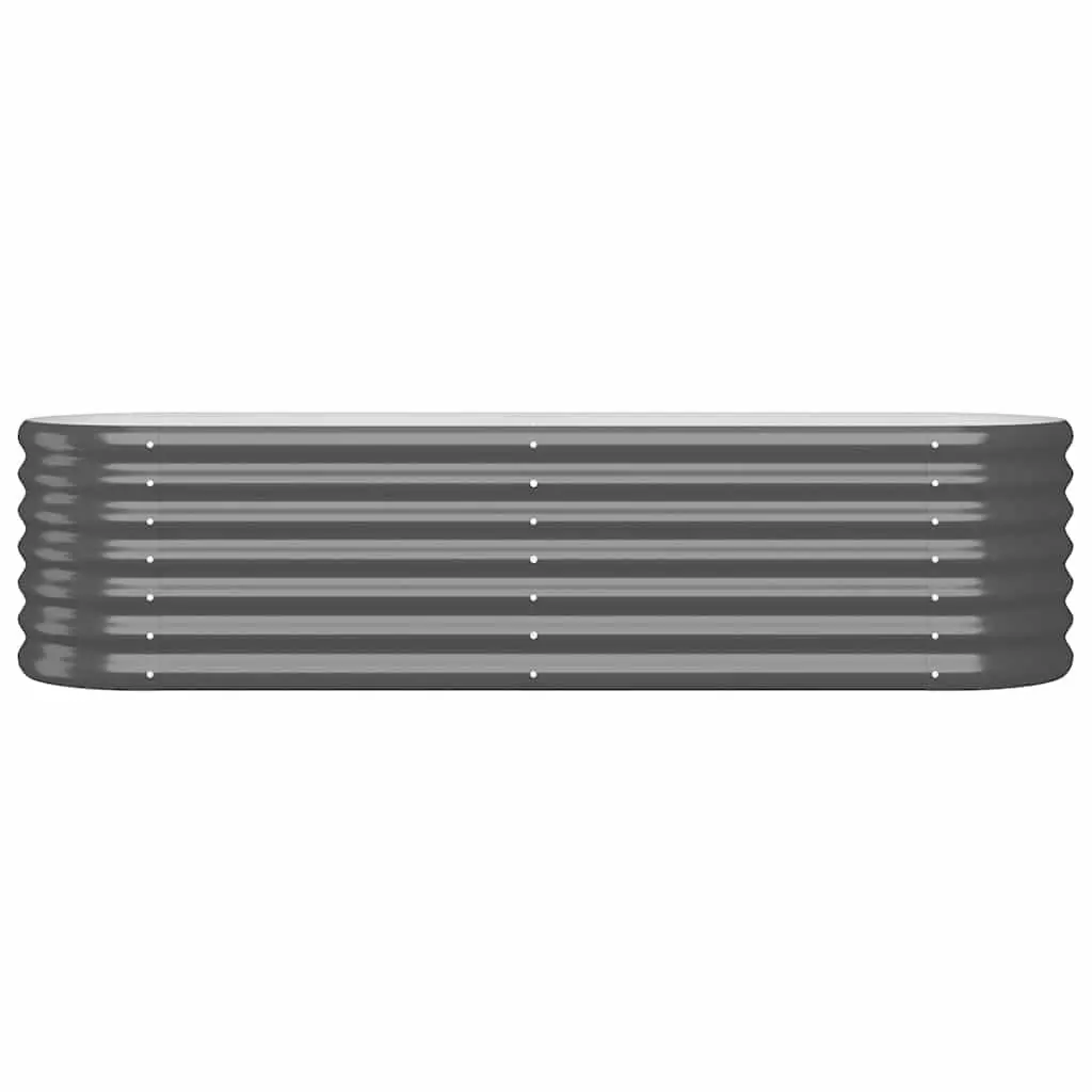 Raised Bed Planter Box Galvanised Steel Outdoor Anthracite 152x40x36cm