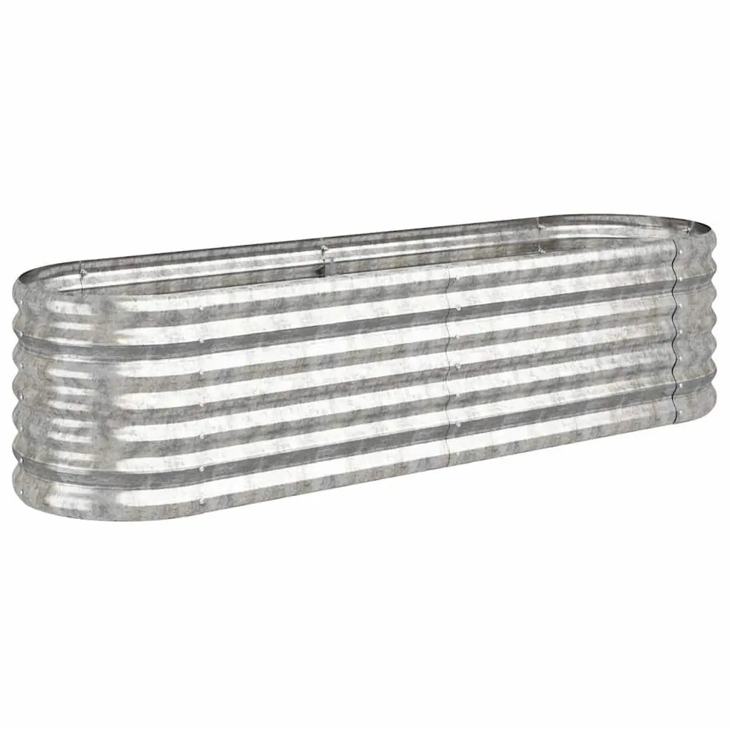 Raised Garden Bed Galvanised Steel Planter Box Silver 152 x 40 x 36 cm