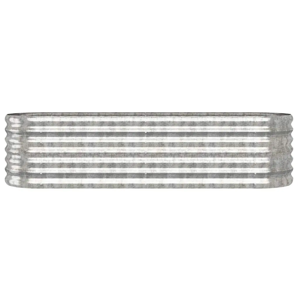 Raised Garden Bed Galvanised Steel Planter Box Silver 152 x 40 x 36 cm
