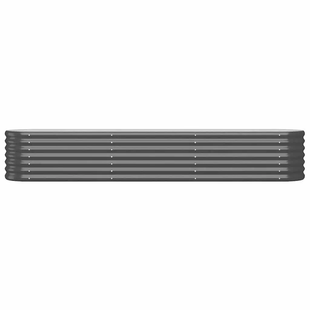 Raised Garden Bed Anthracite Steel Frame 224 x 40 x 36 cm
