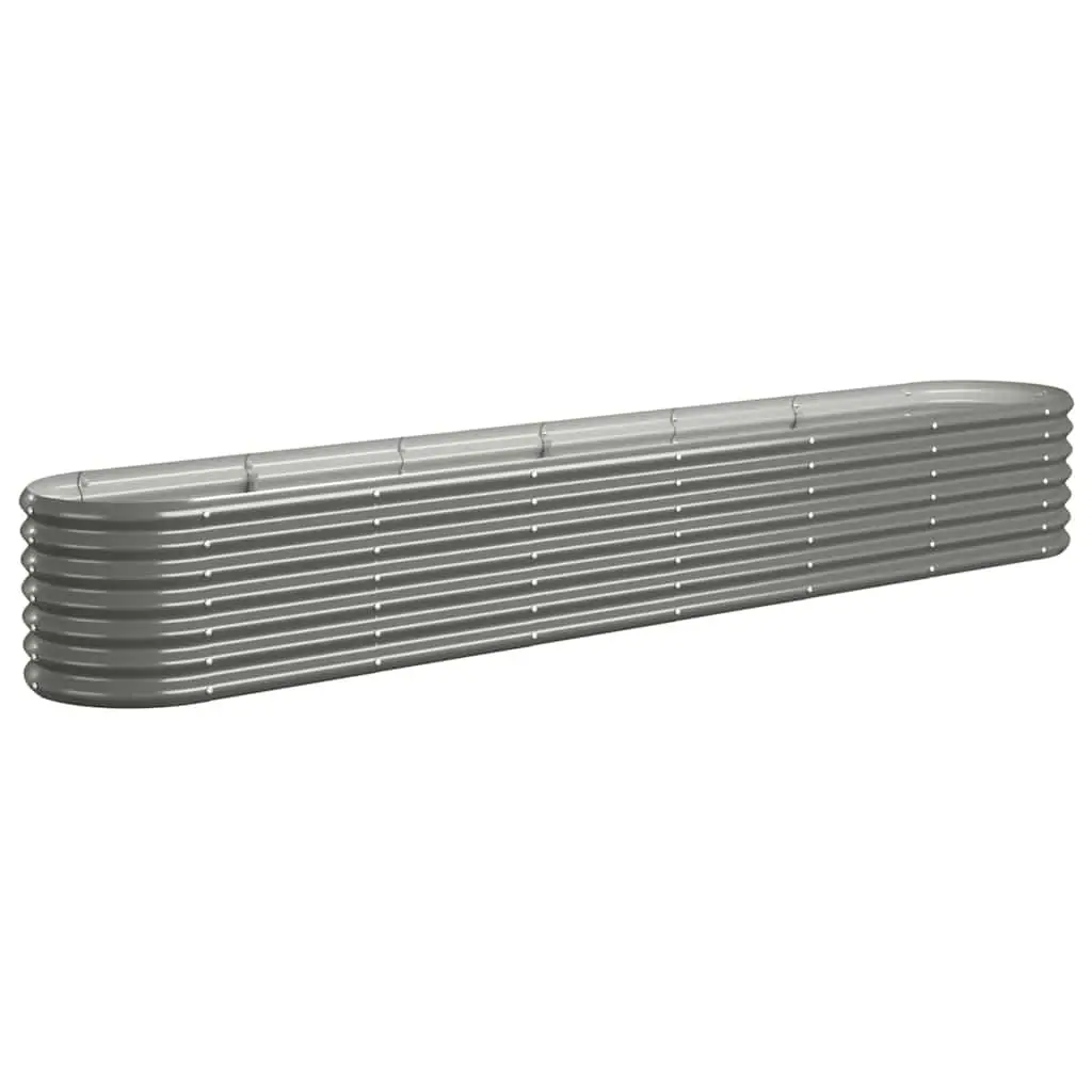 Grey Raised Bed Planter Box 260x40x36cm
