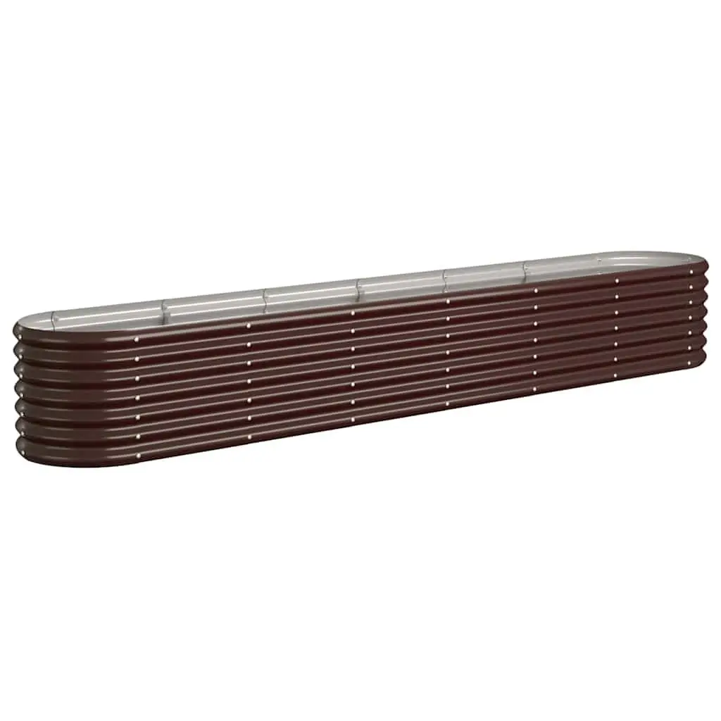 Garden Raised Bed Planter Box Brown Outdoor Vegetable Herb Flower Patio Balcony