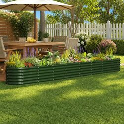 Garden Raised Bed Planter Box Outdoor Vegetable Flower Herb Container Galvanised