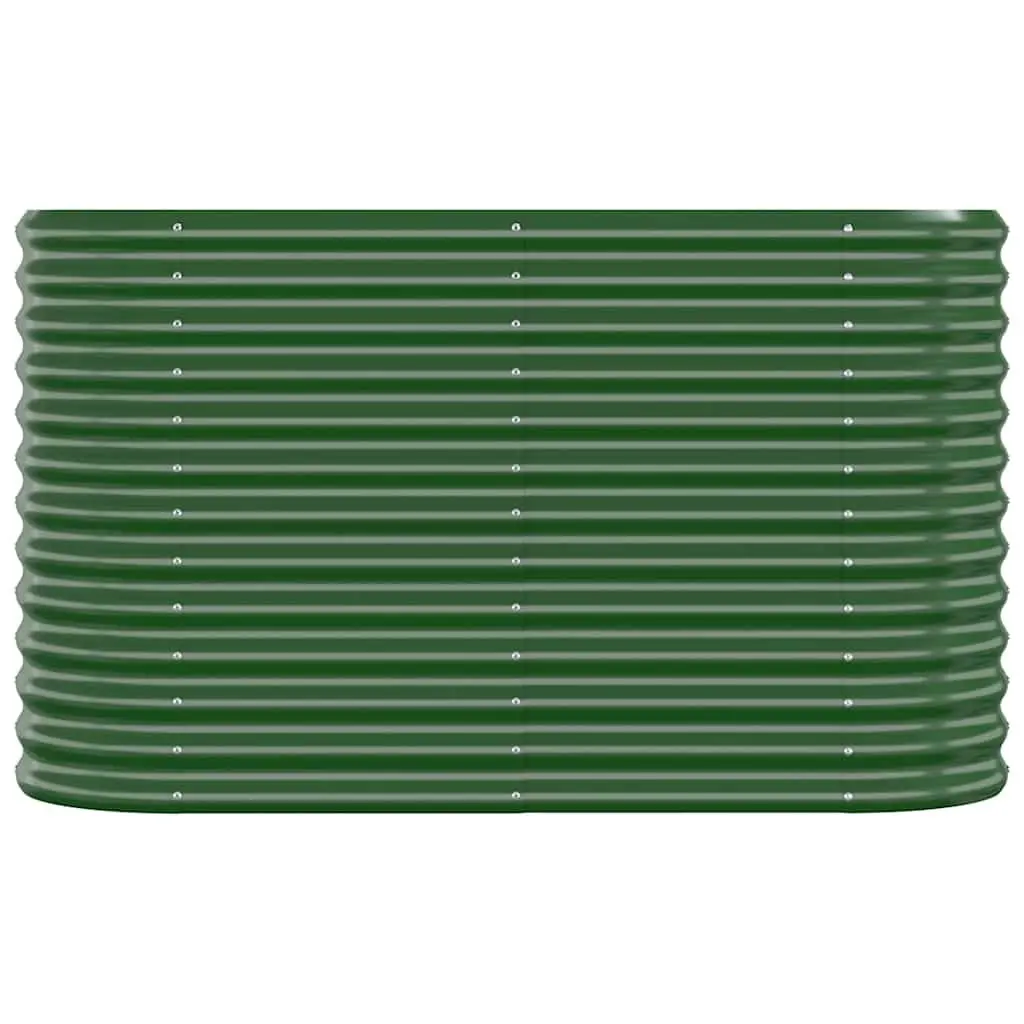 Garden Raised Bed Planter Box Galvanised Steel Frame Green 114 x 40 x 68 cm