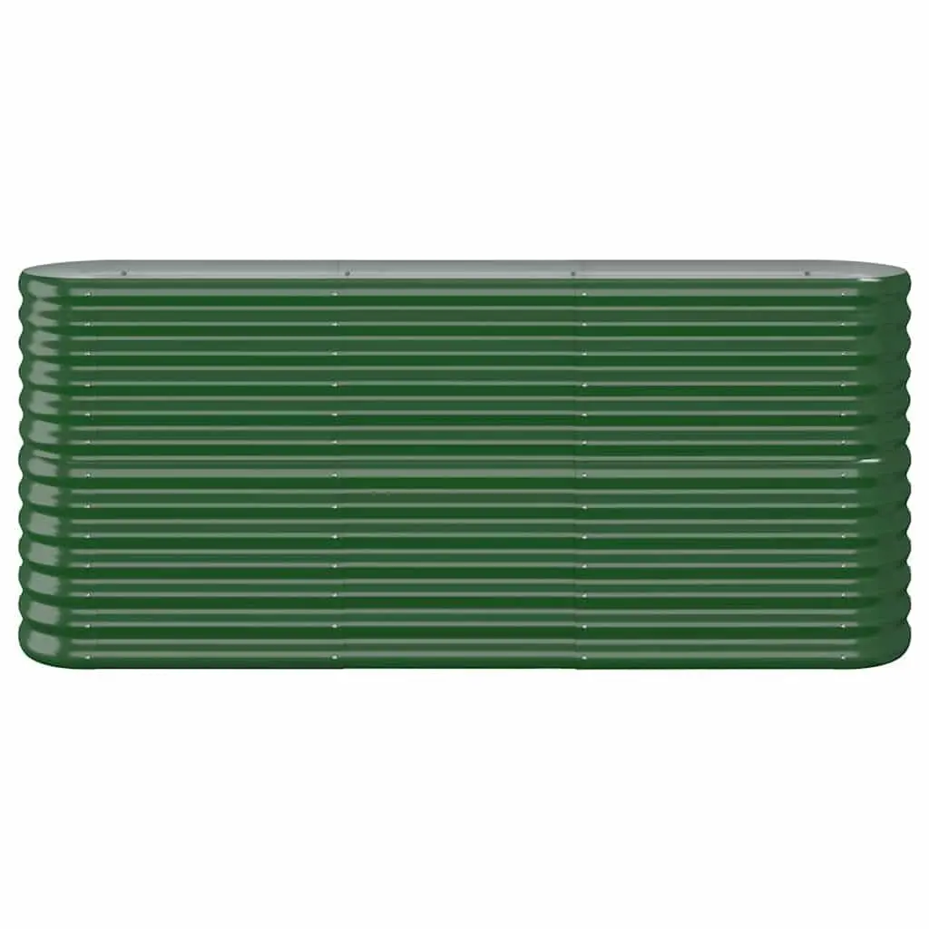 Outdoor Raised Bed Planter Box Durable Galvanised Steel Frame Green 152x40x68cm