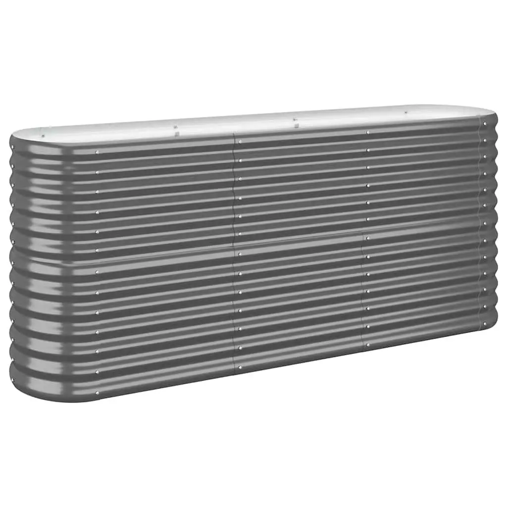 Raised Garden Bed Galvanised Steel Anthracite 152 x 40 x 68 cm Planter Box Outdoor Vegetables Flowers Herbs