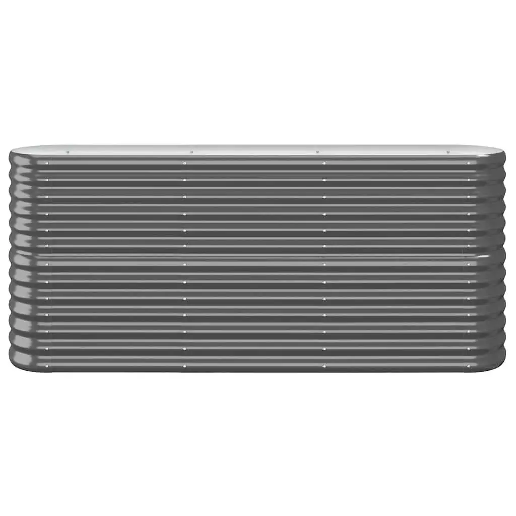 Raised Garden Bed Galvanised Steel Anthracite 152 x 40 x 68 cm Planter Box Outdoor Vegetables Flowers Herbs