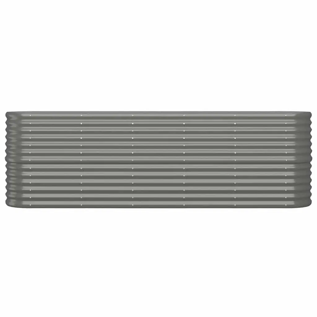 Garden Raised Bed Planter Box Galvanised Steel Frame Weather Resistant 224x40x68 cm