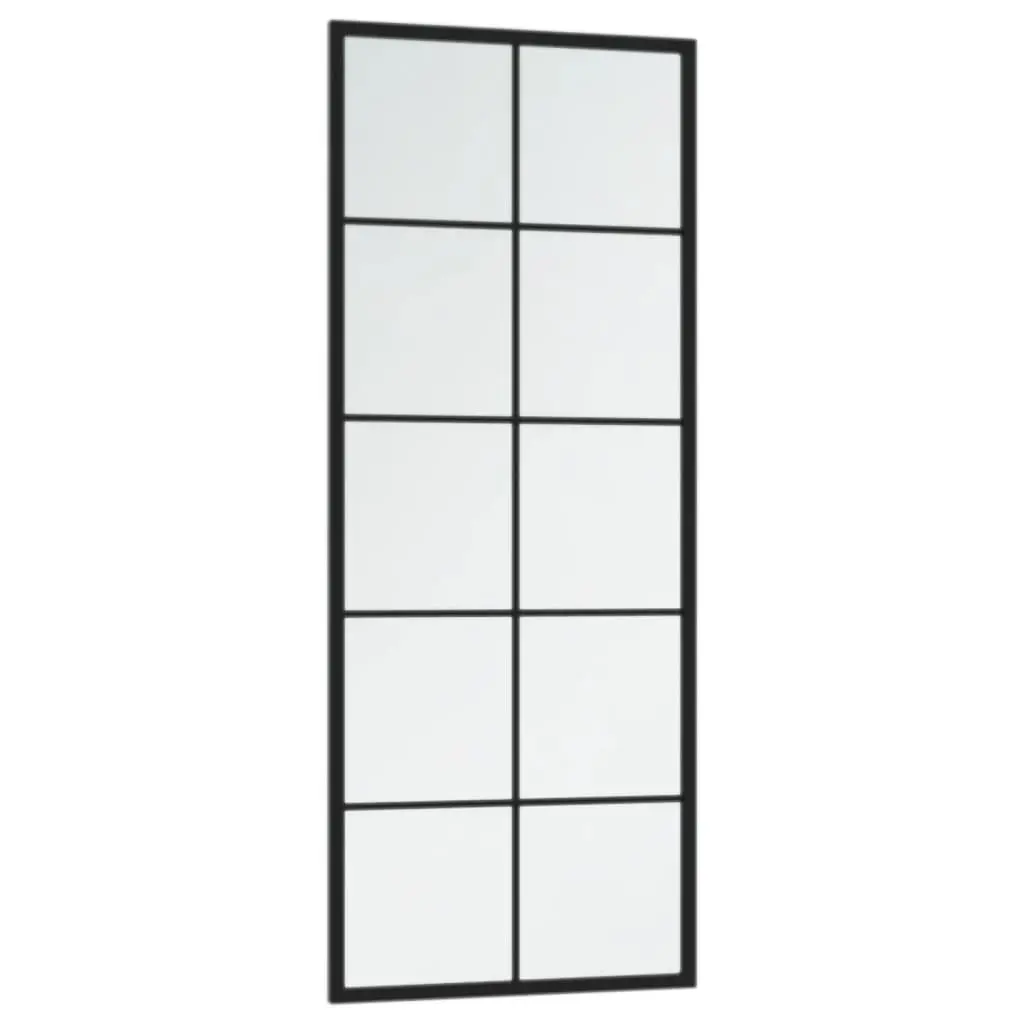 Wall Mirrors Black Metal Frame 100x40 cm 2 pcs Decorative Bedroom Bathroom