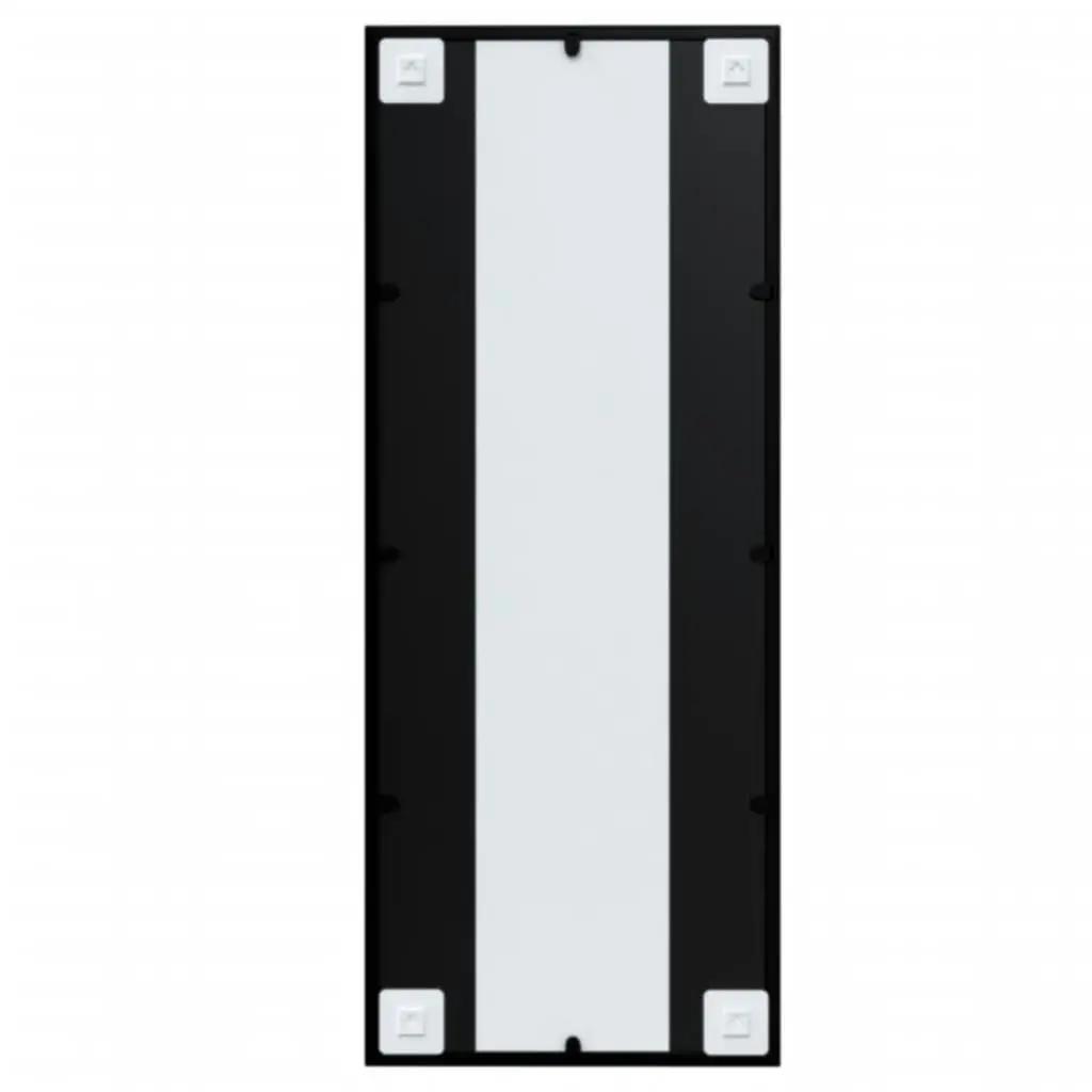 Wall Mirrors Black Metal Frame 100x40 cm 2 pcs Decorative Bedroom Bathroom
