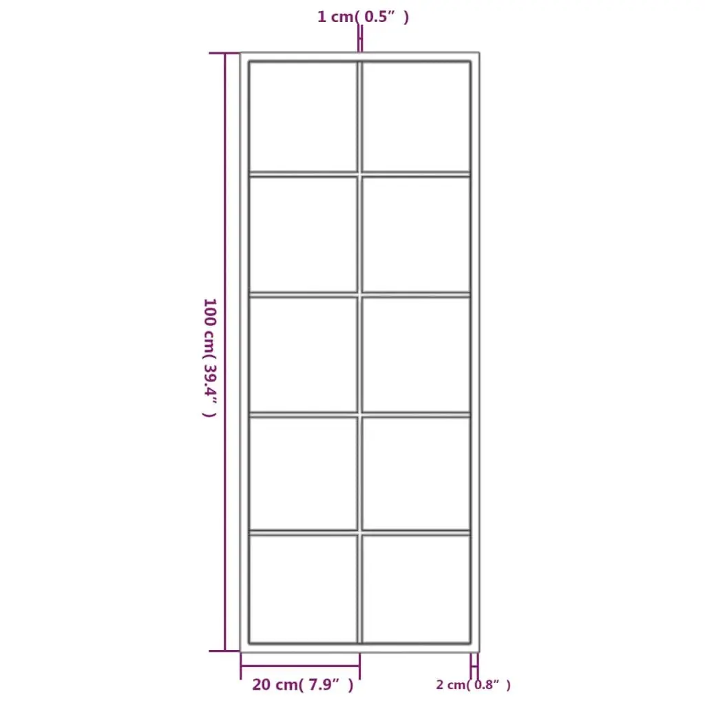 Wall Mirrors Black Metal Frame 100x40 cm 2 pcs Decorative Bedroom Bathroom