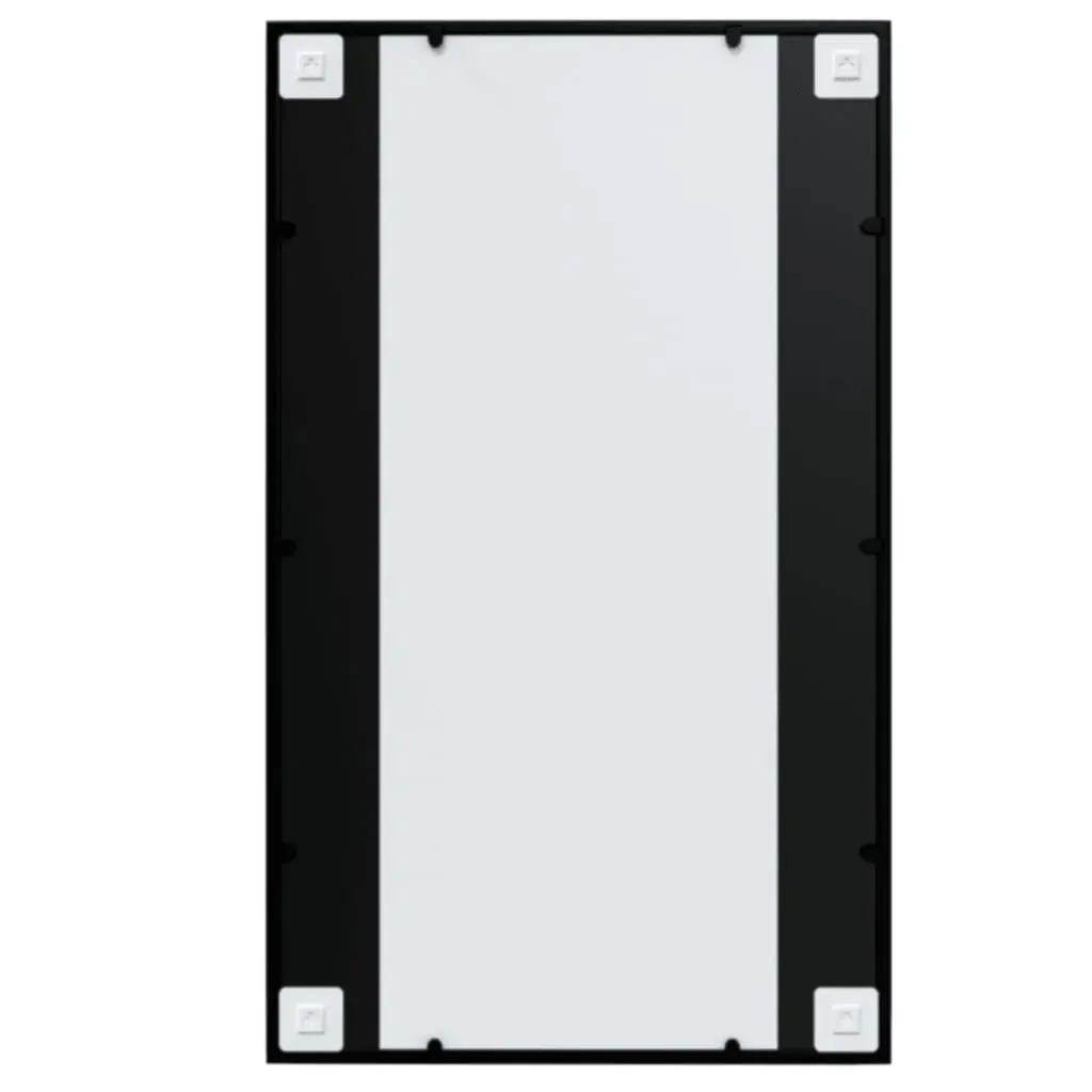 Wall Mirrors Black Metal Frame 100x60 cm 3 Pieces