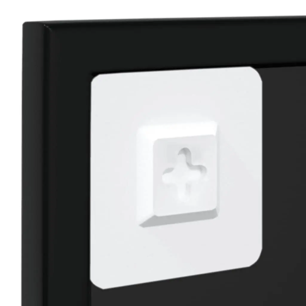 Wall Mirrors Black Metal Frame 100x60 cm 3 Pieces