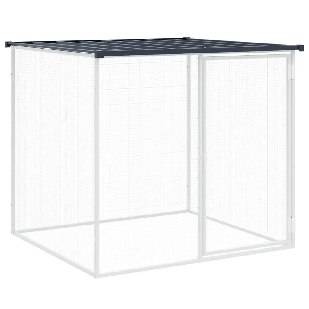 Chicken Cage with Roof Galvanised Steel 203x98x90 cm