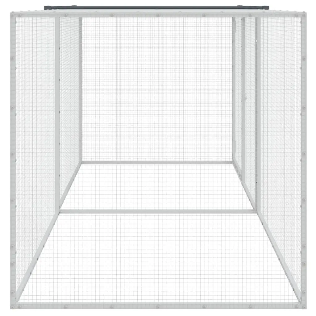 Chicken Cage with Roof Galvanised Steel 203x98x90 cm