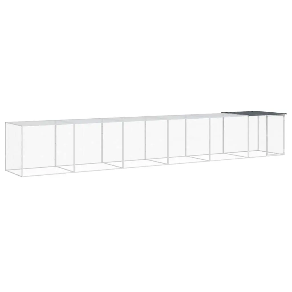 Chicken Cage Galvanised Steel with Roof 603x98x90 cm