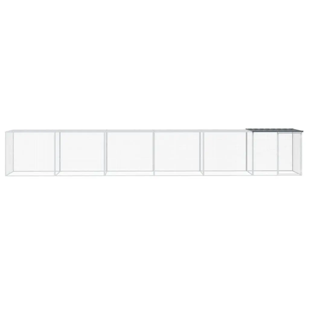 Chicken Cage Galvanised Steel with Roof 603x98x90 cm