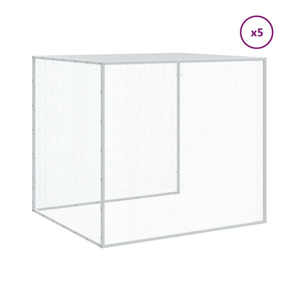 Chicken Cage Galvanised Steel with Roof 603x98x90 cm