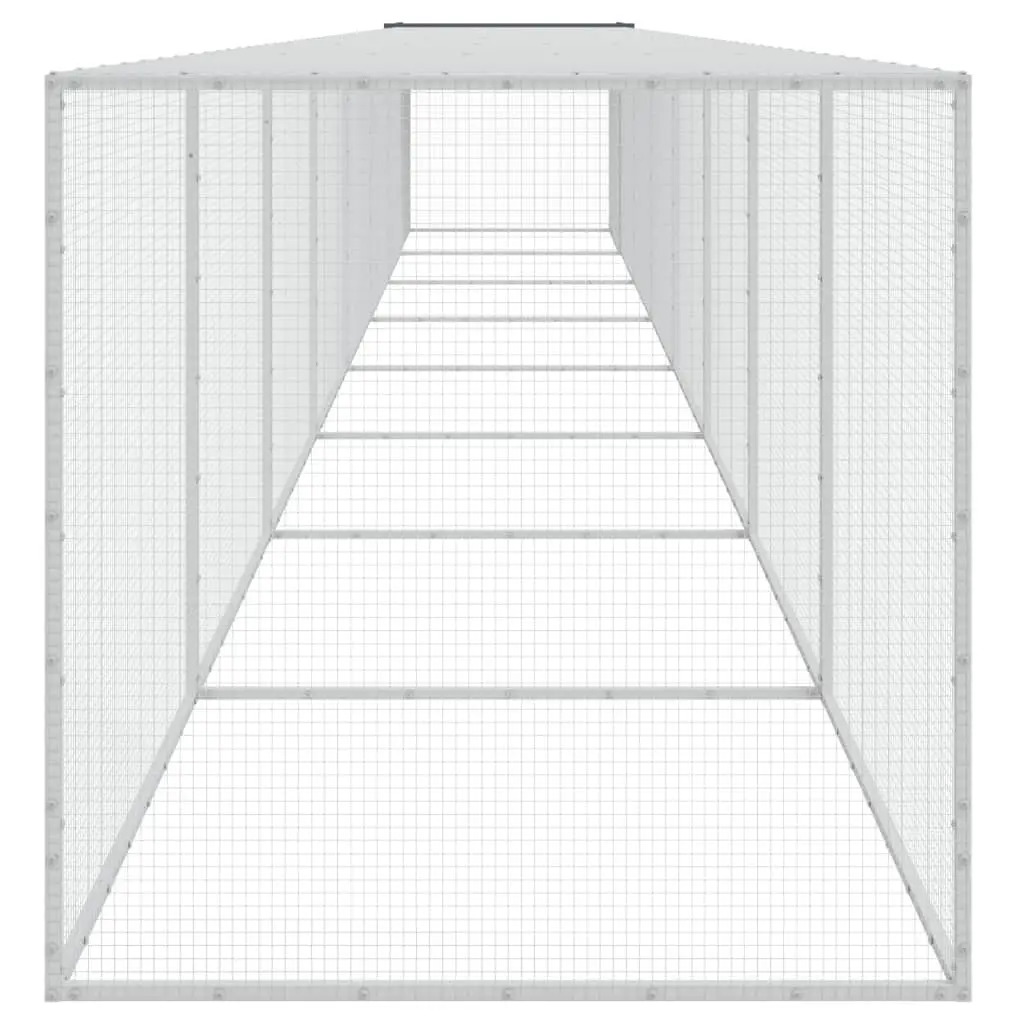 Chicken Cage with Roof Anthracite Small Animal Habitat Galvanised Steel Coop