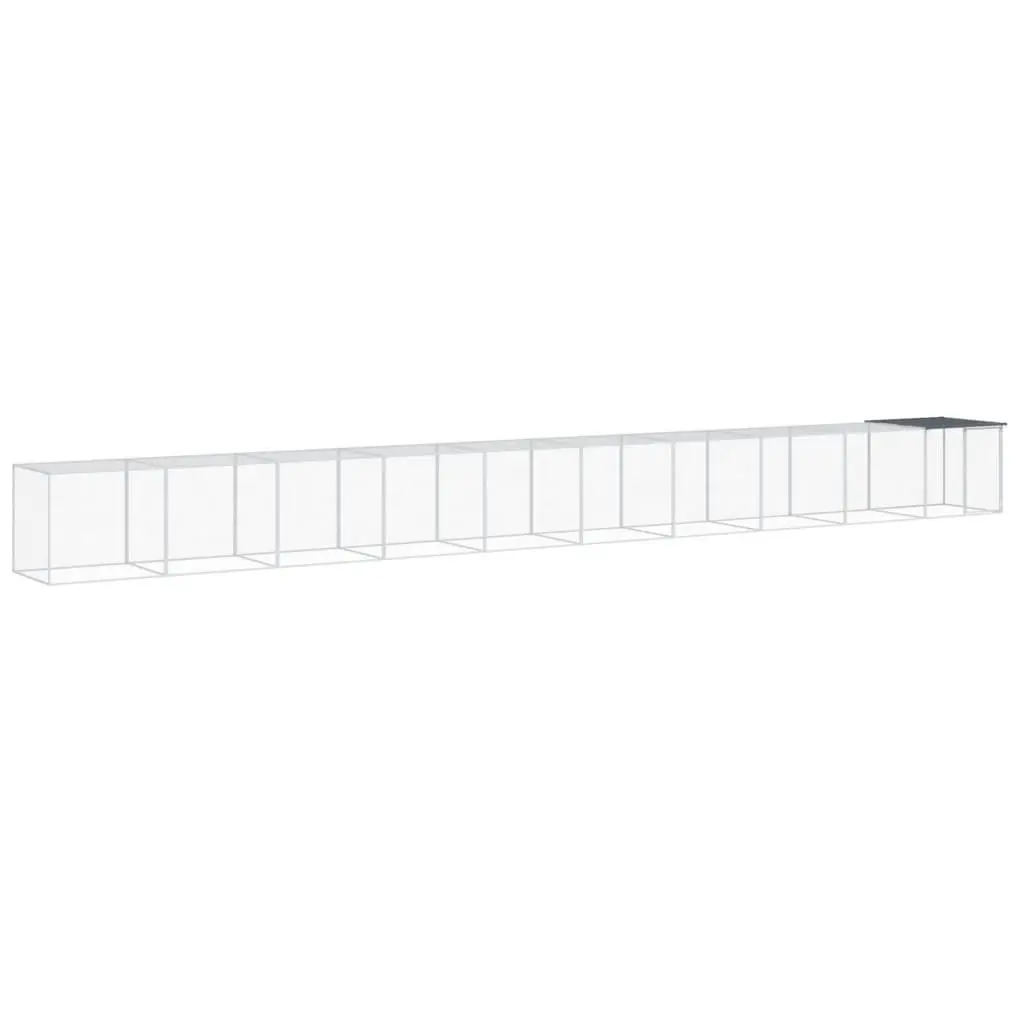 Chicken Cage with Roof Galvanised Steel Anthracite 1003x98x90 cm