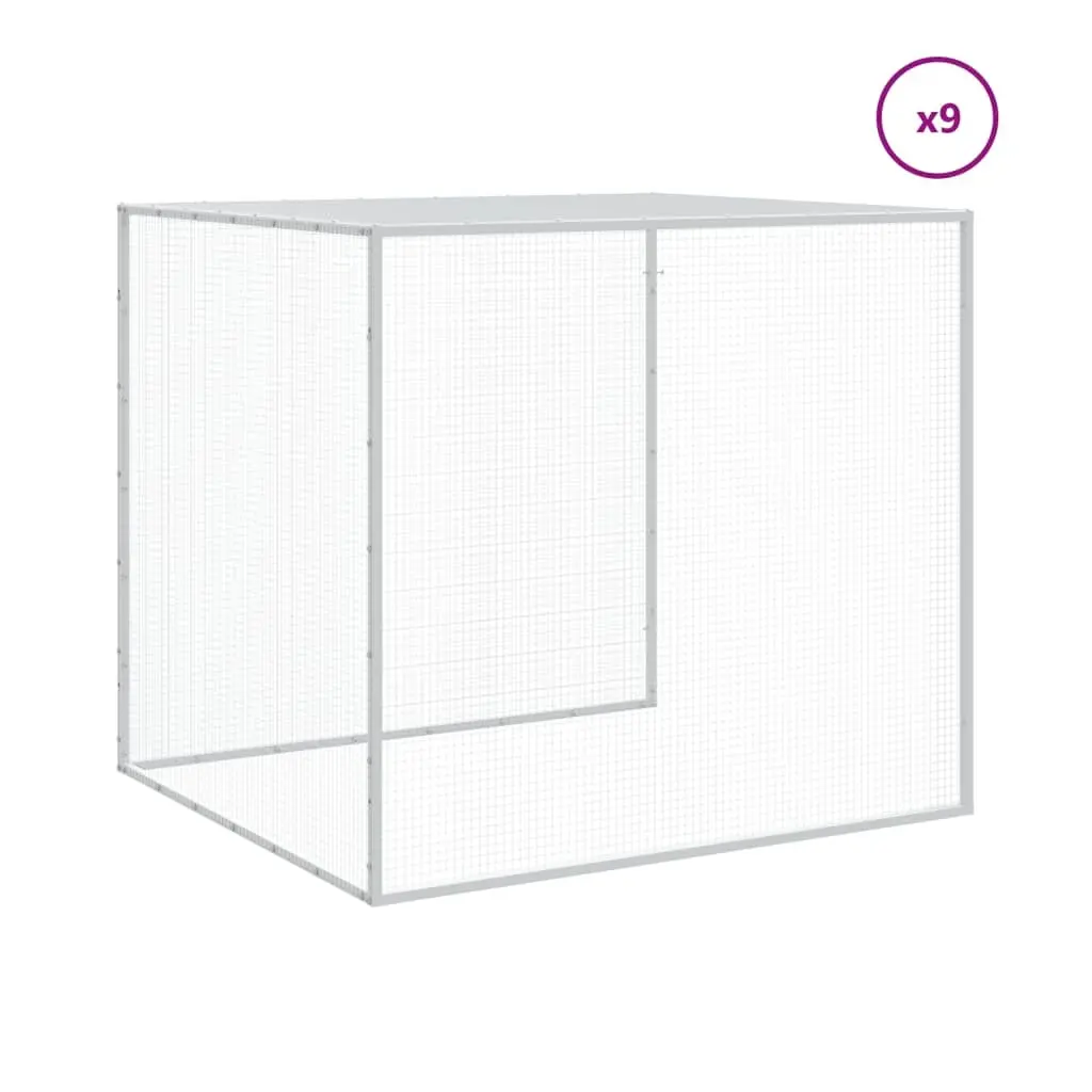 Chicken Cage with Roof Galvanised Steel Anthracite 1003x98x90 cm
