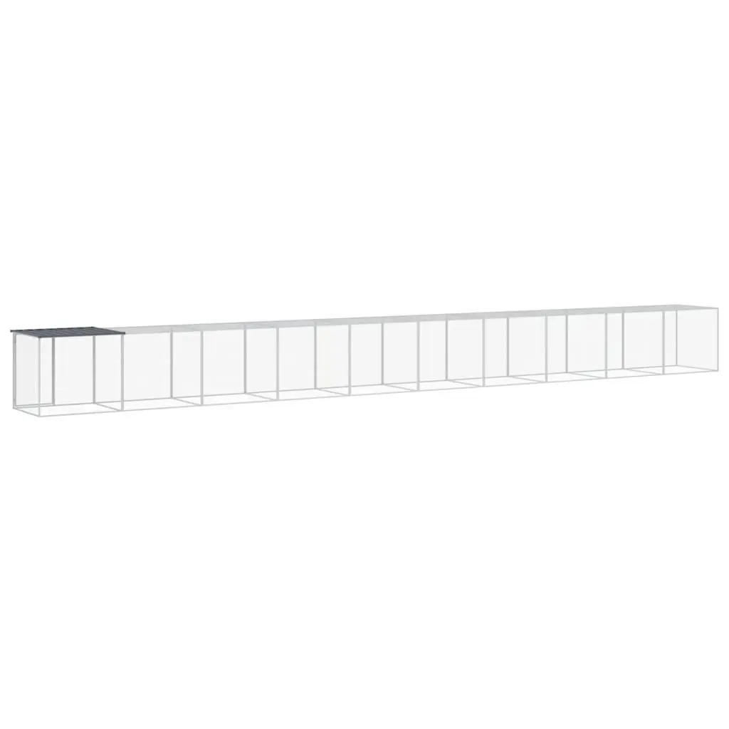Chicken Cage with Roof Galvanised Steel Anthracite 1003x98x90 cm