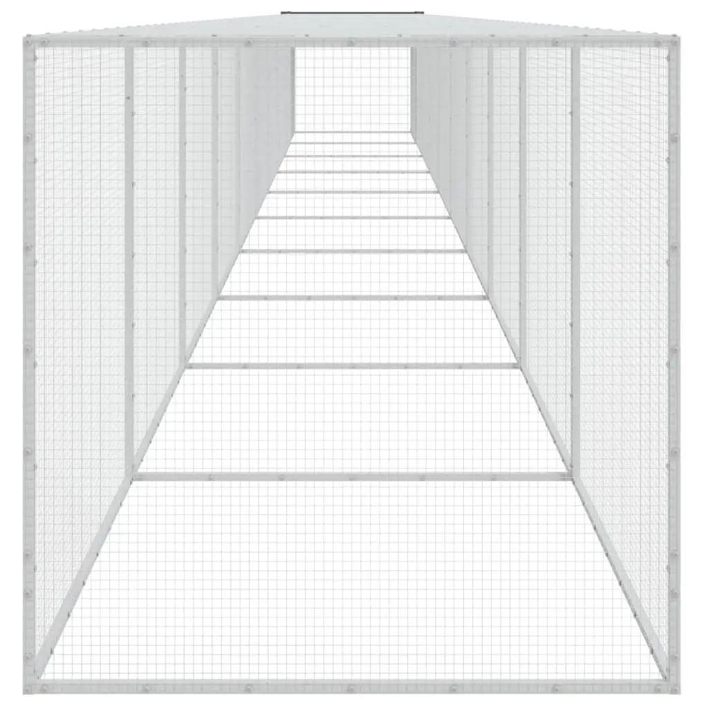 Chicken Cage with Roof Galvanised Steel Anthracite 1003x98x90 cm