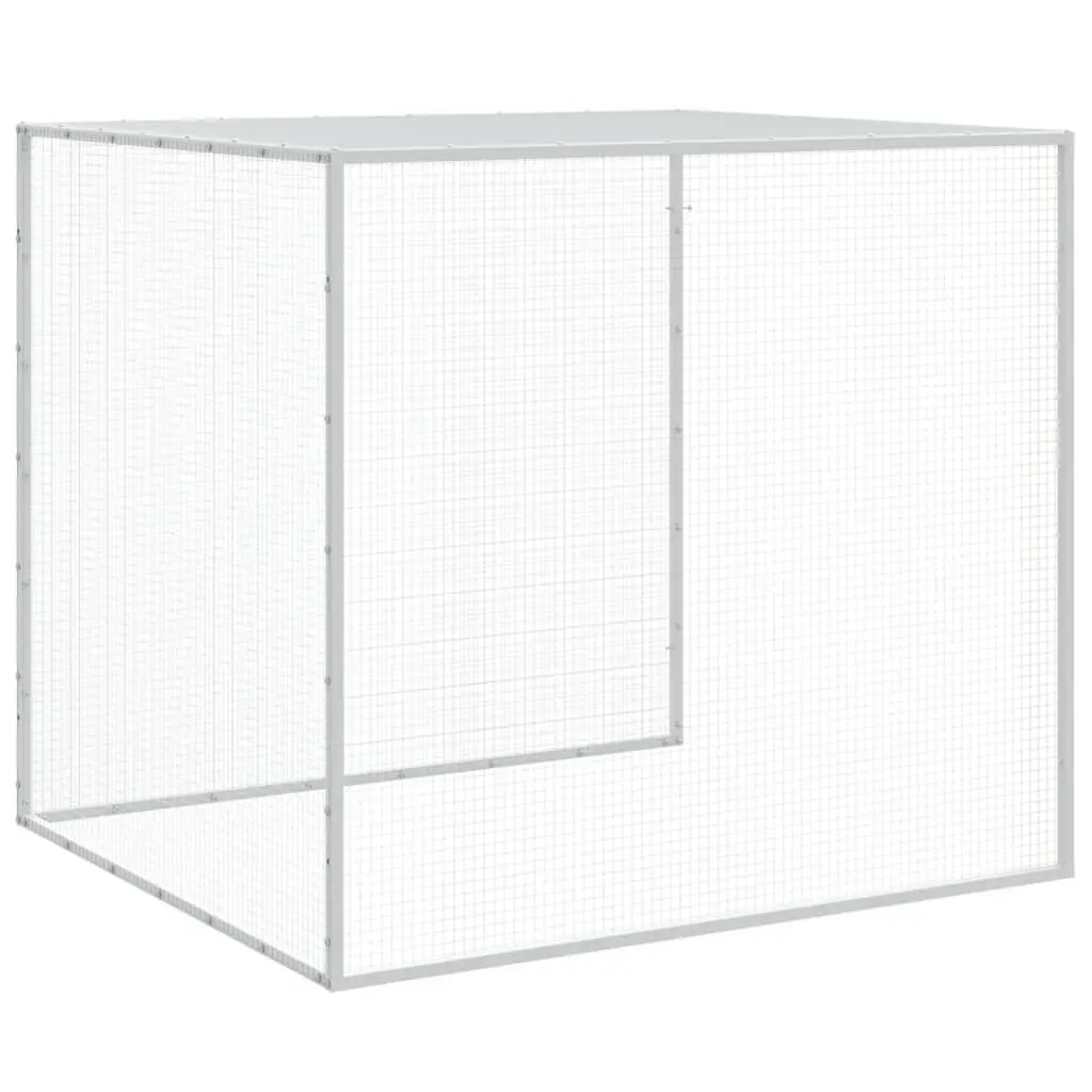 Chicken Cage with Roof Galvanised Steel 203 x 98 x 90 cm