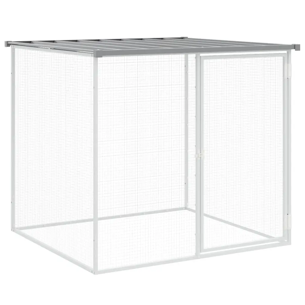 Chicken Cage with Roof Galvanised Steel 603x98x90 cm