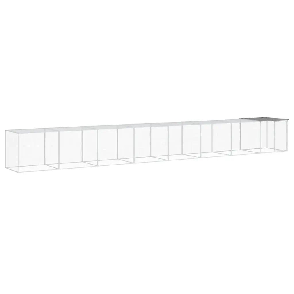 Chicken Cage with Roof Galvanised Steel 803x98x90 cm