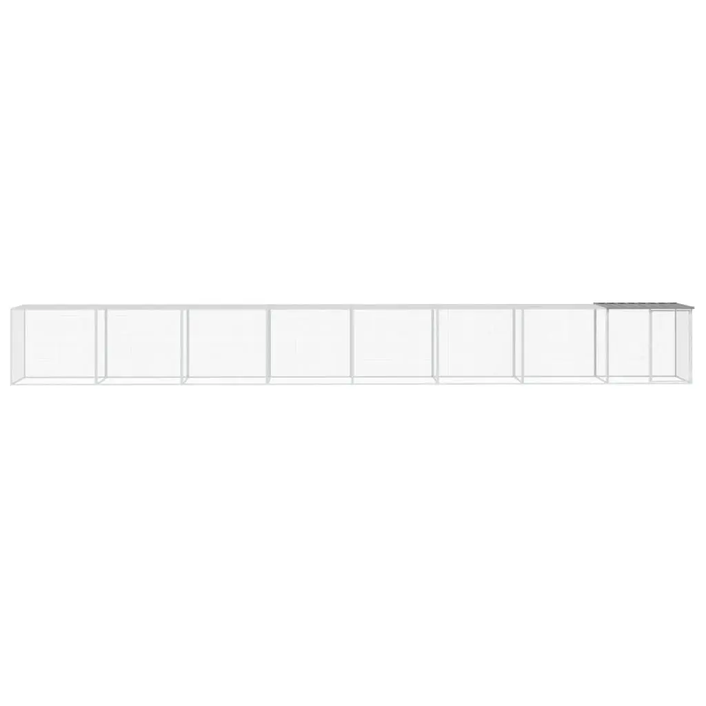 Chicken Cage with Roof Galvanised Steel 803x98x90 cm