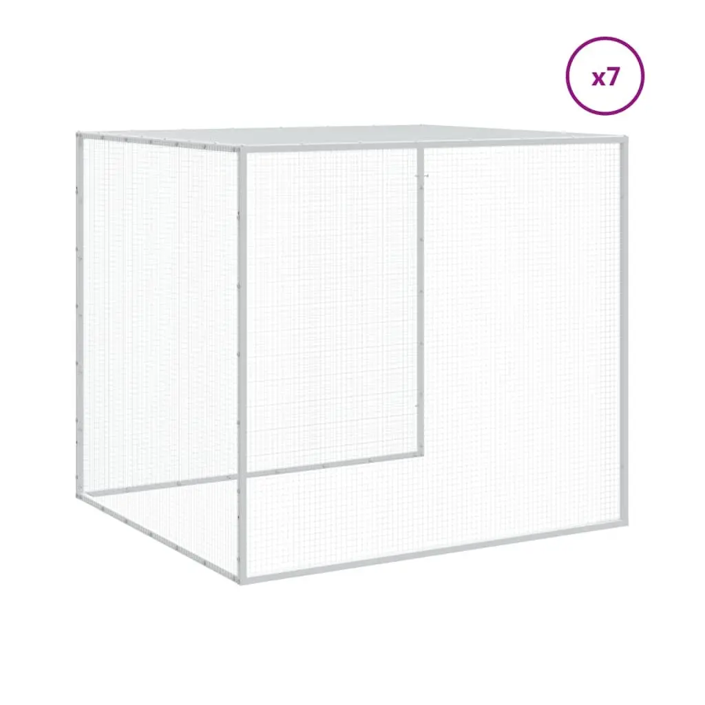Chicken Cage with Roof Galvanised Steel 803x98x90 cm