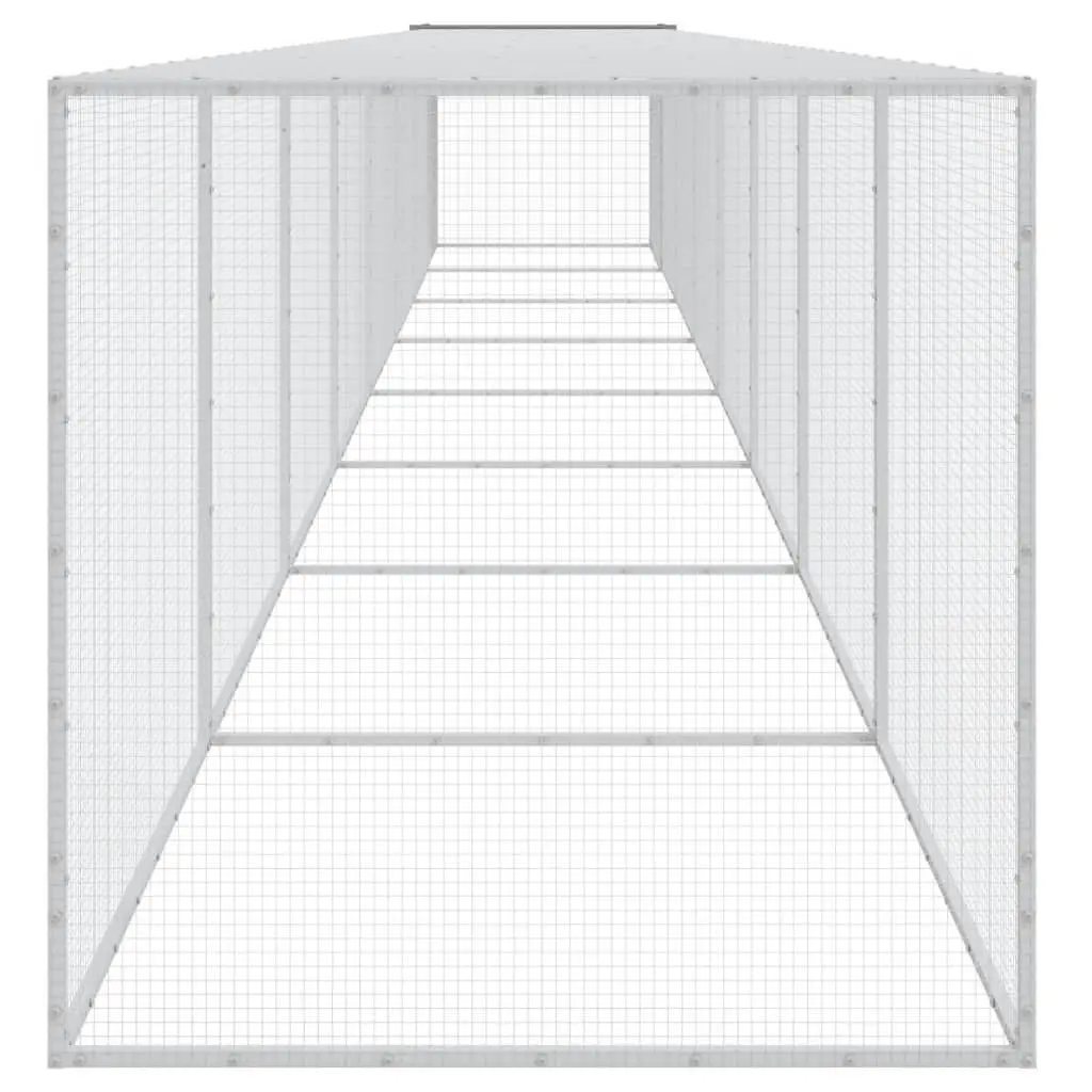Chicken Cage with Roof Galvanised Steel 803x98x90 cm