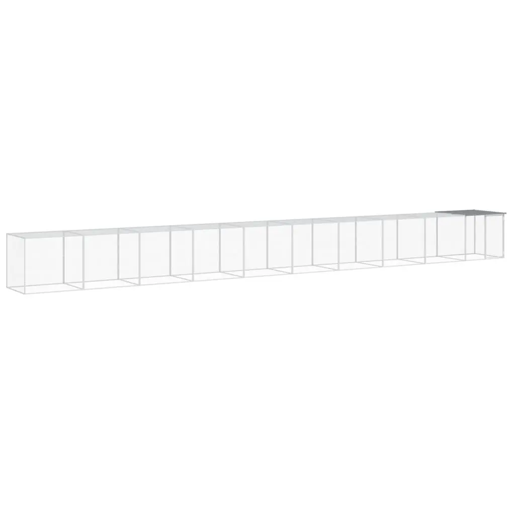 Chicken Cage with Roof Galvanised Steel 1003x98x90 cm