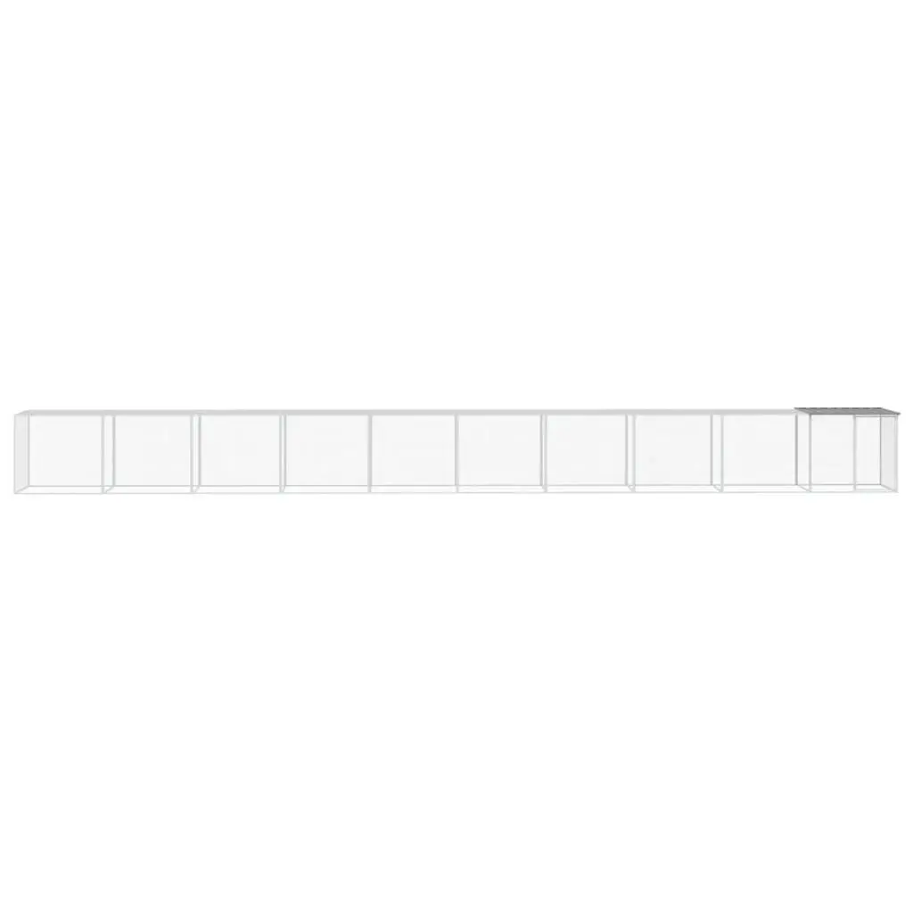 Chicken Cage with Roof Galvanised Steel 1003x98x90 cm